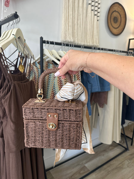 VALERIA WICKER MINI CHEST BAG