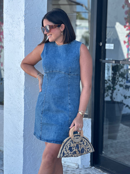 MARINE BLUE EMBROIDERED BUTTON DOWN