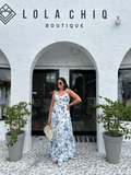 ANDERSON FLORAL BUSTIER MIDI DRESS