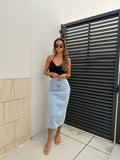 KNOX DENIM MIDI SKIRT