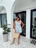 GENOA STRIPED BUTTON DOWN VEST