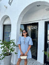 STEVIE FRONT TIE TUNIC MINI DRESS