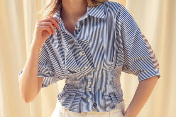 LILA PINSTRIPE TOP