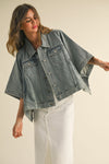 LISA CAPE STYLE DENIM JACKER