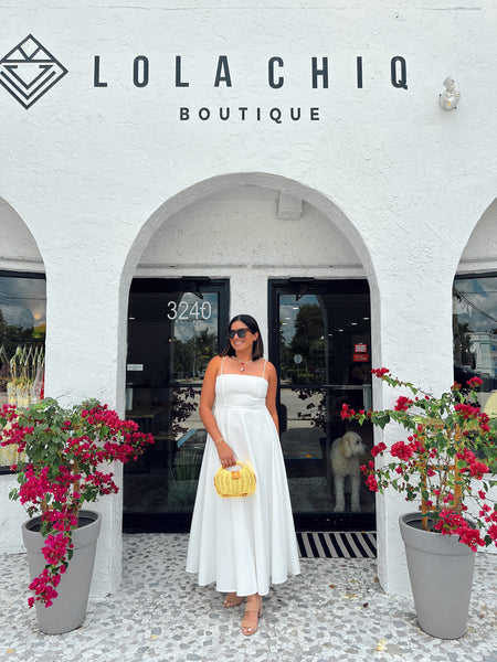 SERAFINA LINEN STRAPLESS MAXI DRESS