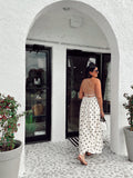 FLORIANA LACE BACK POLKA DOT MIDI