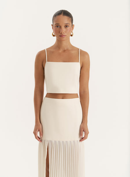 LUCIAN CREAM CAMI CROP TOP