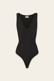 WYATT VNECK DOUBLE LINED BODYSUIT