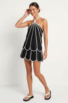 ROXY HIGH NECK LINEN TOP