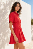 TARA BUTTON DOWN MINI DRESS