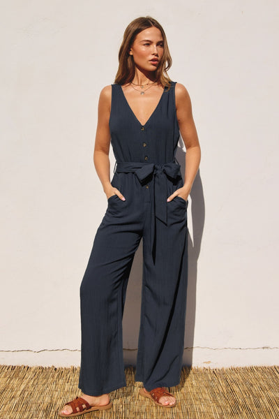 NIKKO BUTTON DOWN JUMPSUIT