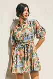 MONACO PUFF SLEEVE SHORT DRESS