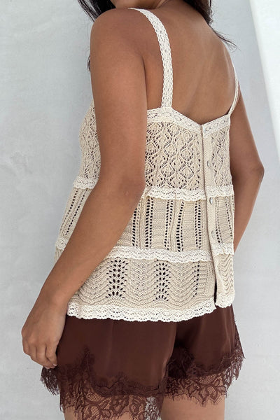 IRIS POINTELLE KNIT TOP