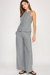 ARTEMIS GINGHAM VEST TOP
