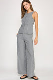 ARTEMIS GINGHAM VEST TOP