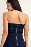 CAMILLA BELTED DENIMI MIDI DRESS