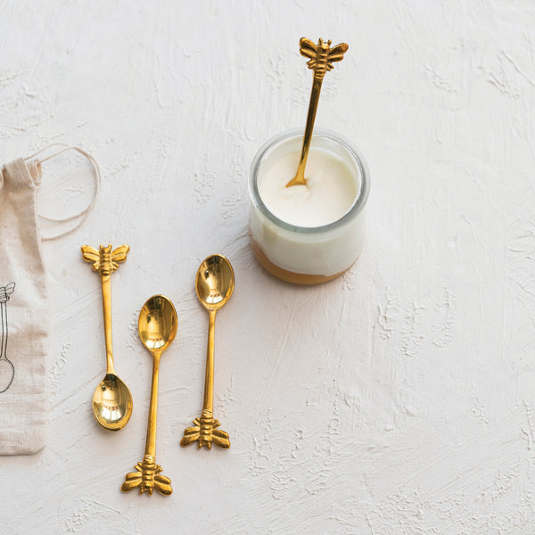 Brass Spoons w/ Bees