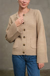 ZAY CLASSIC BELL SLEEVE KNIT CARDI
