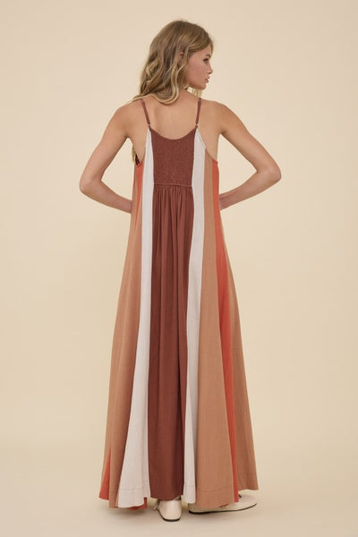 SAHARA COLOR BLOCK MAXI DRESS