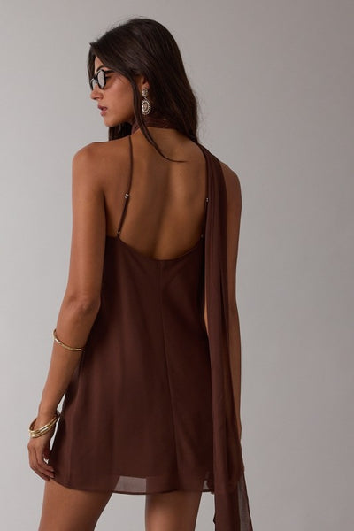 LISA BIAS CUT MINI DRESS