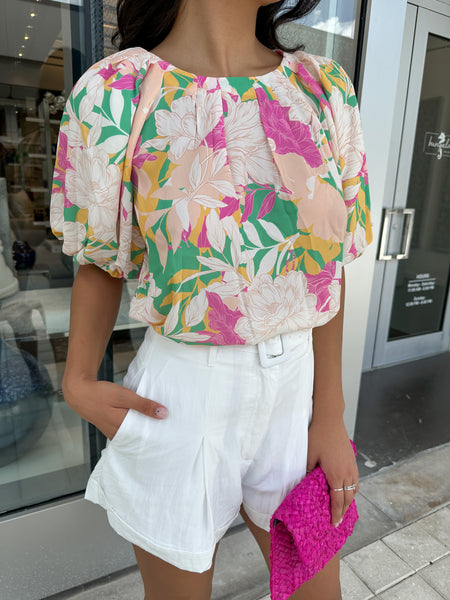 BLOSSOM PUFF SLEEVE TOP