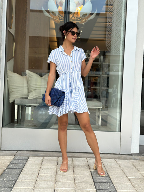 DEVON STRIPED MINI DRESS