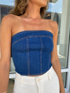 SELENA DENIM CORSET TOP