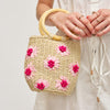EMALINE RAFFIA BEADED BUCKET BAG