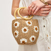 EMALINE RAFFIA BEADED BUCKET BAG