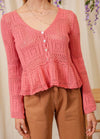 SIDNEY POINTELLE KNIT CARDI